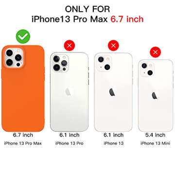 Amytor Designed for iPhone 13 Pro Max Case, Silicone Ultra Slim Shockproof Phone Case with Soft Anti...