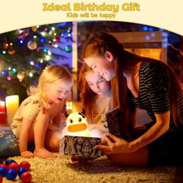 AVEKI Night Light for Kids, Portable Tap Control Rechargeable Nightlight Lamp, Color Changing, Silicone Cute Muti Color Cow Night Lamp Bedroom Decor for Infant or Toddler (Cows-USB)