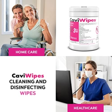 CaviWipes Germicidal Cleaner Healthcare Disinfecting Wipes 160 Count