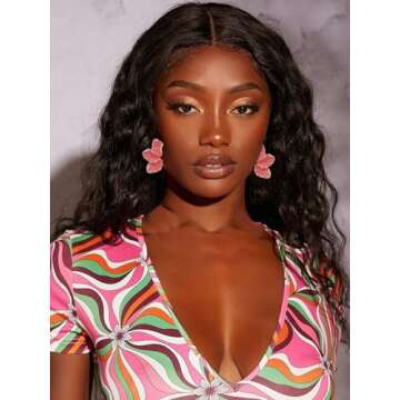 Unique Irregular Flower Stud Earrings for Women