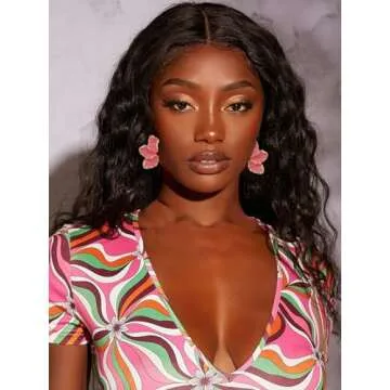 Unique Irregular Flower Stud Earrings for Women