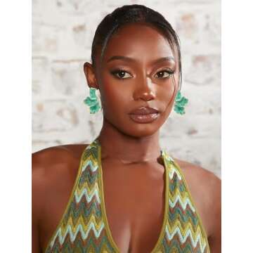 Unique Irregular Flower Stud Earrings for Women