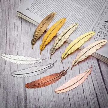 Tatuo Feather Bookmarks for Creative Readers and Gifts