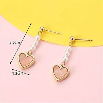 MALOYANVE Heart Dangle Earrings for All Occasions