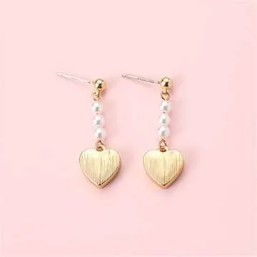 MALOYANVE Heart Dangle Earrings for All Occasions