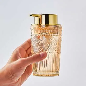 LEICURACE Refillable Glass Foaming Soap Dispenser