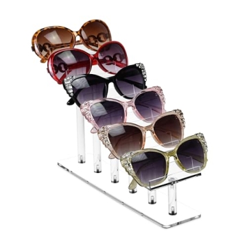 MOOCA 6 Tier Acrylic Eyeglass Organizer for Stylish Display