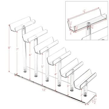 MOOCA 6 Tier Acrylic Eyeglass Organizer for Stylish Display