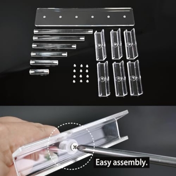 MOOCA 6 Tier Acrylic Eyeglass Organizer for Stylish Display