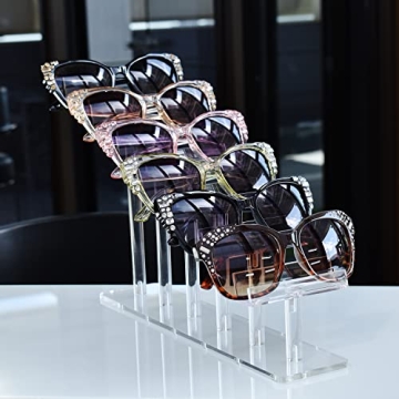 MOOCA 6 Tier Acrylic Eyeglass Organizer for Stylish Display