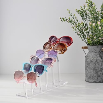 MOOCA 6 Tier Acrylic Eyeglass Organizer for Stylish Display
