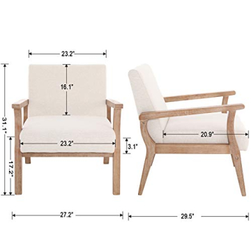 Stylish CIMOO Beige Accent Chair for Modern Comfort