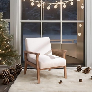 Stylish CIMOO Beige Accent Chair for Modern Comfort