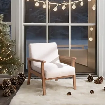 Stylish CIMOO Beige Accent Chair for Modern Comfort