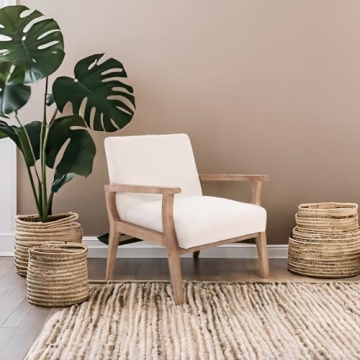 Stylish CIMOO Beige Accent Chair for Modern Comfort