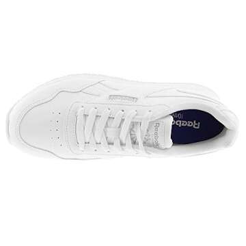 Reebok womens Classic Harman Run Sneaker, White/Steel, 8.5 US