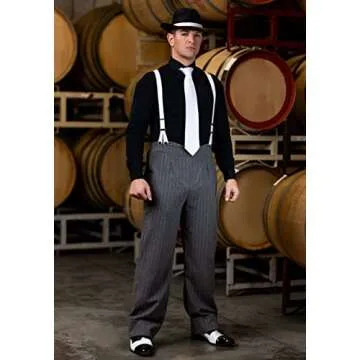 Men's 1920s Gangster Costume for Halloween Parties