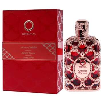 Orientica Amber Rouge 80ml Eau de Parfum Spray | Luxurious Unisex Fragrance with Amber and Seaweed