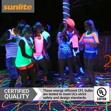 Sunlite 05439-SU CFL Black Light Bulb (BLB), Perfect for Halloween, Spiral Blacklight, 20 Watts, 120 Volts, Medium Base (E26), 463nm, UL Listed, 1 Count (Pack of 1)