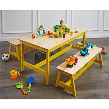 Indoor Kids Table and Bench Set - Perfect for Creative Play