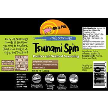 Dizzy Pig Tsunami Spin Seasoning Rub - Asian Fusion Flavor