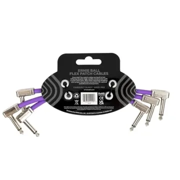 Ernie Ball 6in Flex Patch Cable - Purple 3 Pack