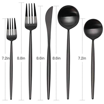Elegant 20-Piece Matte Black Flatware Set for Any Occasion