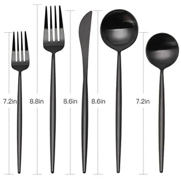 Elegant 20-Piece Matte Black Flatware Set for Any Occasion