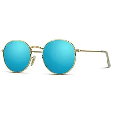 WearMe Pro - Reflective Lens Round Trendy Sunglasses