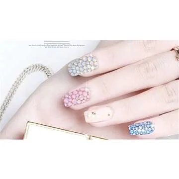 4 Packs Mix Color Opal Crystal Nail Art Rhinestones 3d Charm Glass Flatback Non Hotfix DIY Nail Jewelry Sticker Decorations Multi-size Accessories Manicure