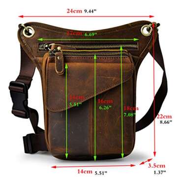 Stylish Leather Waist Pack Drop Leg Bag for Multi-Function Outdoor Activities