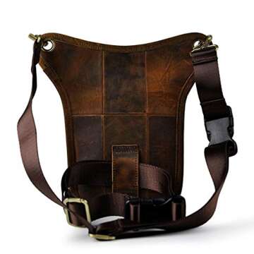 Leather Waist Pack Drop Leg Bag for Men Women - Multi-Functional