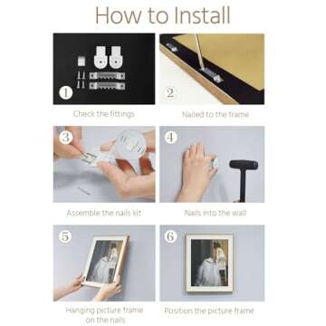 VIYYIEA Framed Canvas Wall Art, Flowers Wall Art for Living Room, Vintage Oil Painting Picture, Van Gogh Home Decor, Bathroom Wall Decor -【Chestnut Branches】-(12"x16")