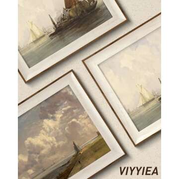 VIYYIEA Framed Canvas Wall Art, Flowers Wall Art for Living Room, Vintage Oil Painting Picture, Van Gogh Home Decor, Bathroom Wall Decor -【Chestnut Branches】-(12"x16")