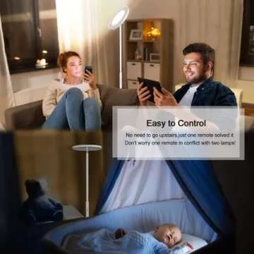 JOOFO Floor Lamp,30W/2400LM Sky LED Modern Torchiere 3 Color Temperatures Super Bright -Tall Standin...