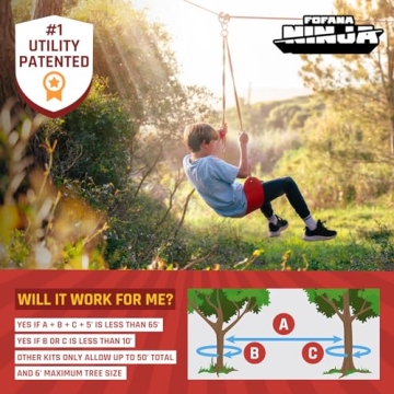 65 FT Ninja Warrior Obstacle Course for Kids Outdoor Fun