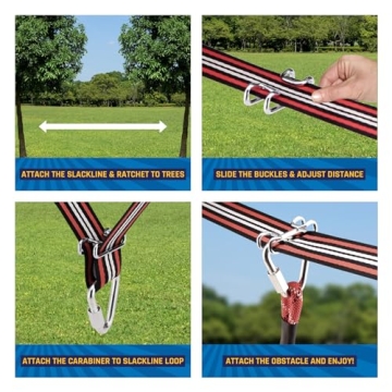 65 FT Ninja Warrior Obstacle Course for Kids Outdoor Fun