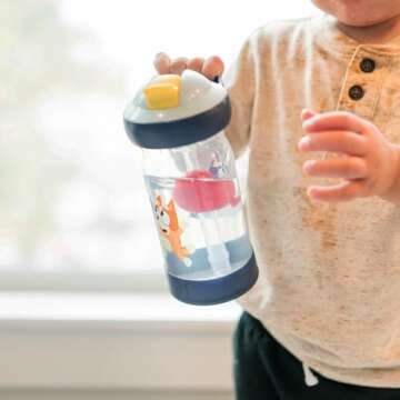 Bluey Sip & See Toddler Water Bottle for Fun Hydration
