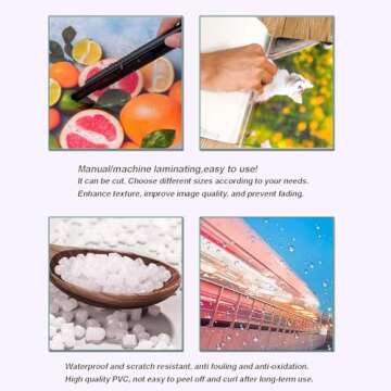 INTBUYING Cold Laminating Film Roll - Glossy Self-Adhesive 25" x 93'