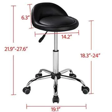 Yaheetech Adjustable Swivel Salon Stool for Comfort