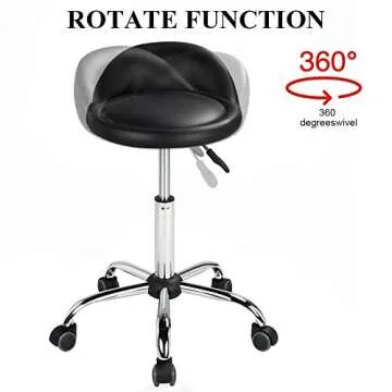 Yaheetech Adjustable Swivel Salon Stool for Comfort