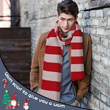 Jifoocol Christmas Red Scarf - Cozy & Stylish Winter Accessory