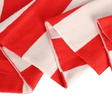 Jifoocol Christmas Red Scarf - Cozy & Stylish Winter Accessory