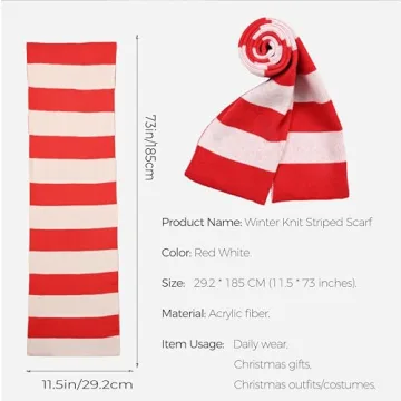 Jifoocol Christmas Red Scarf - Cozy & Stylish Winter Accessory