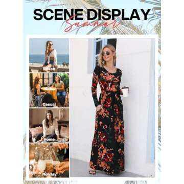 Stylish VIISHOW Women's Maxi Dress with Pockets