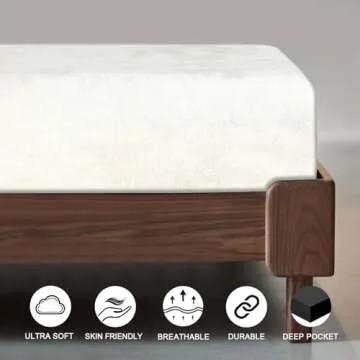 PHF Velvet Fitted Sheet Queen Size Luxury Soft Cozy