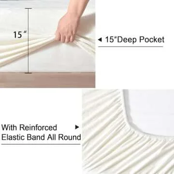 PHF Velvet Fitted Sheet Queen Size Luxury Soft Cozy