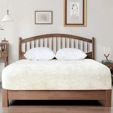 PHF Velvet Fitted Sheet Queen Size Luxury Soft Cozy