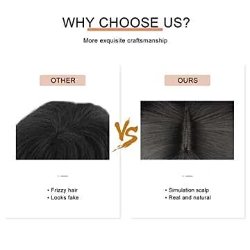 MERISIHAIR Long Black Wig with Bangs,26 Inches Synthetic Wavy Bang Black Wigs for Women, Women Long Curly Heat Resistant Black Hair Wig,Cosplay Selena Black Wig