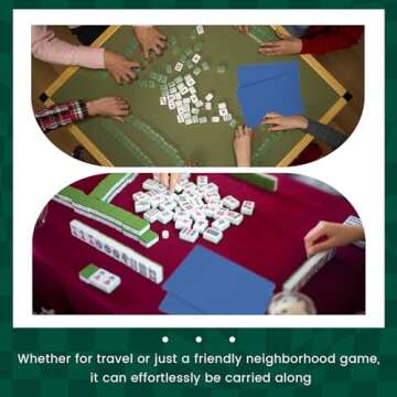 Seenelling 4 Pcs Large Mahjong Tile Mixer Plastic Shuffler for Mixing and Shuffling Tiles 8.86 x 6.18 Inches for Mahjong Lovers Playing Game